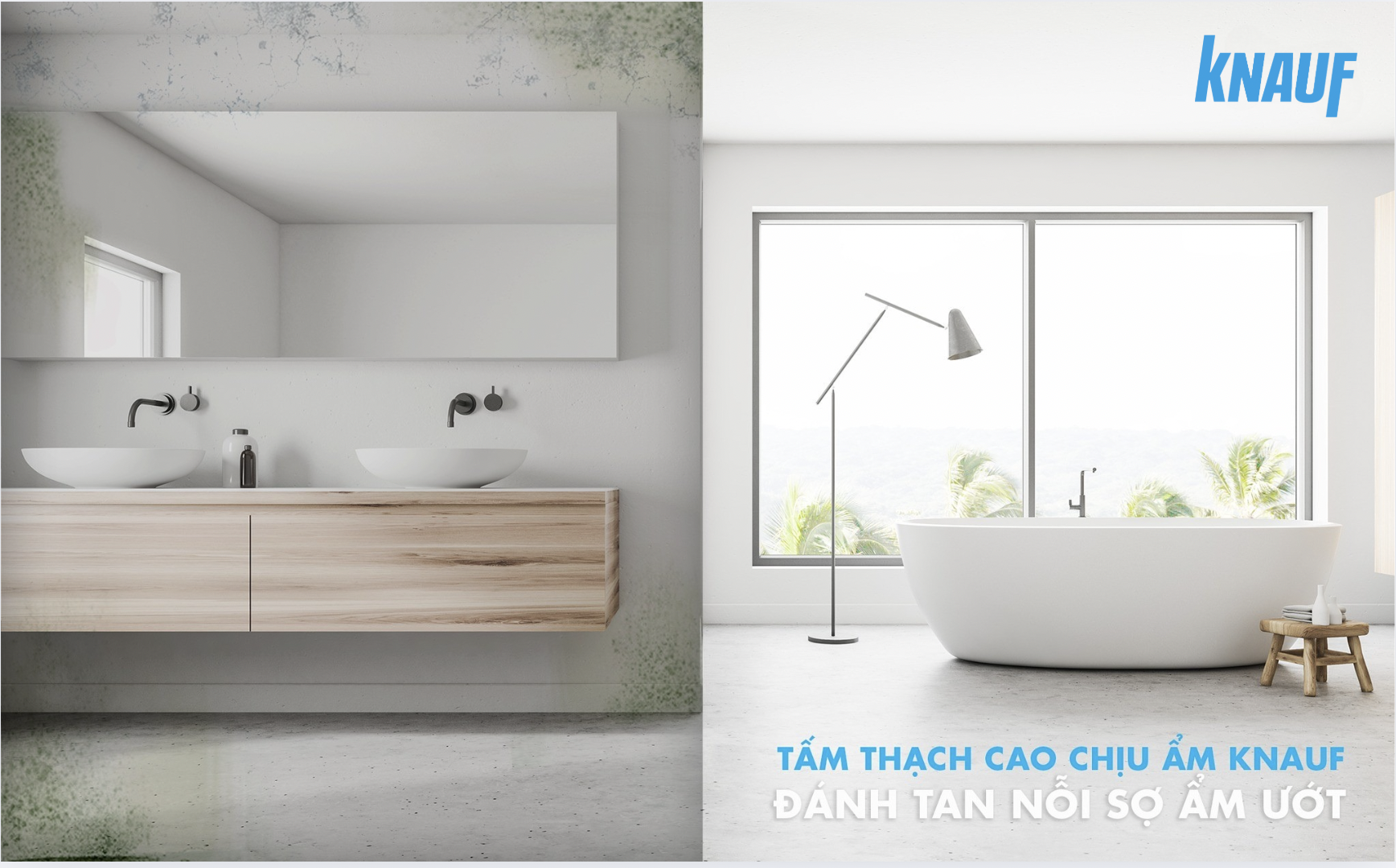 Tấm thạch cao chịu ẩm MoistShield được thiết kế và sản xuất theo công nghệ tiên tiến, cung cấp các giải pháp trần và vách ngăn trong nhà (Nguồn: Knauf Việt Nam)